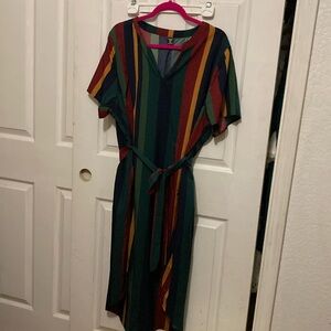 SHEIN fall striped dress, size 4Xl